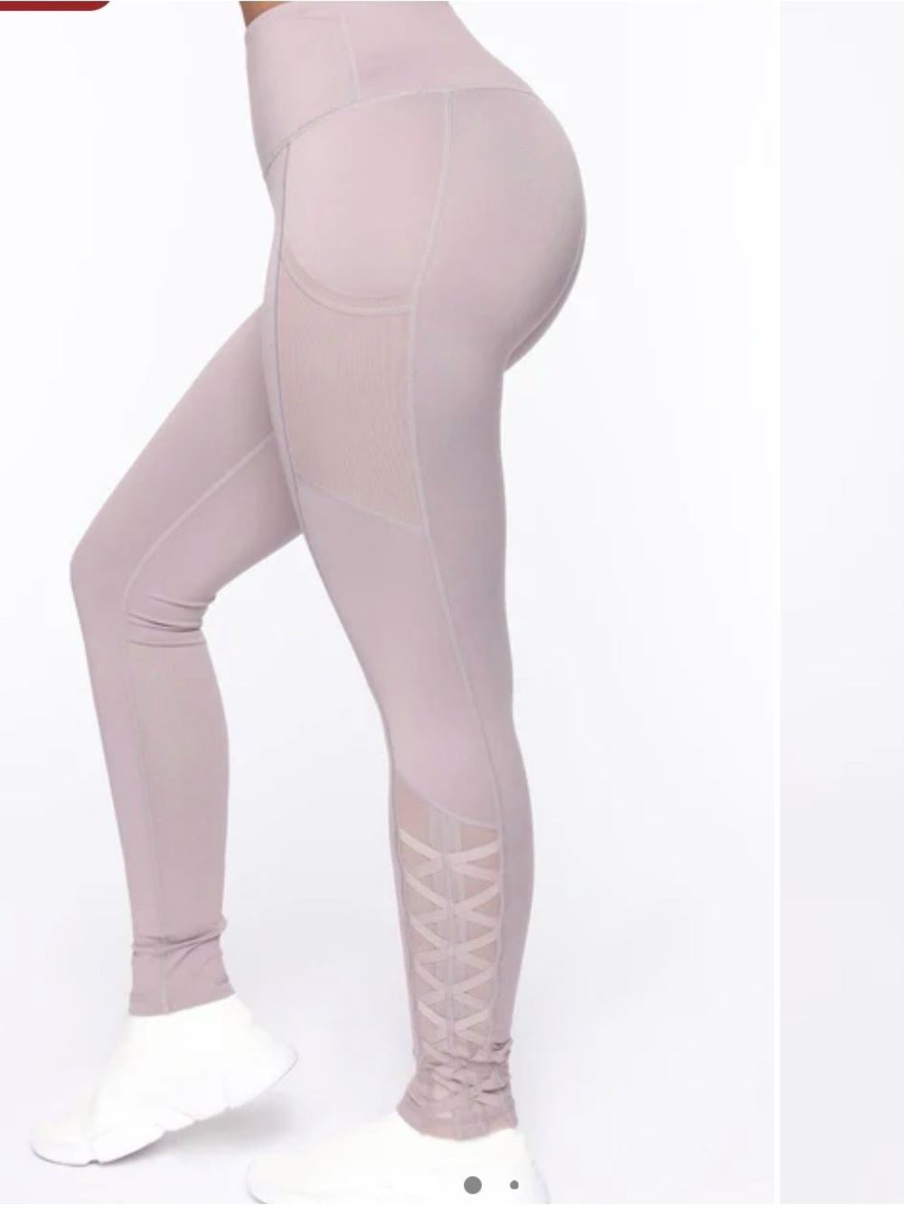 Fashion Nova Mauve Mesh Panel Leggings